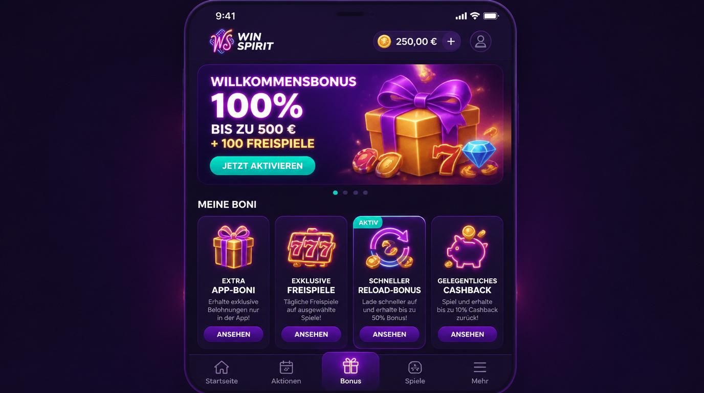 exklusive app-extras mit bonusangeboten sichtbar im interface